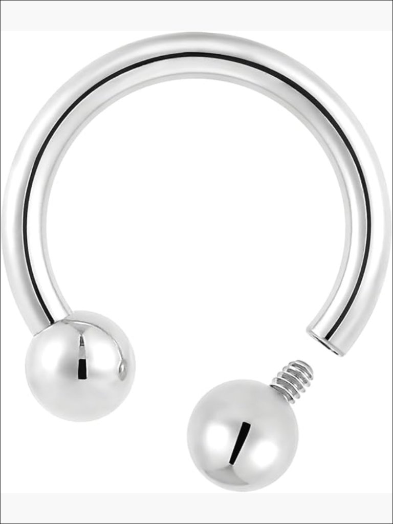 G23 Titanium Internally Threaded Circular Barbell Piercing Jewelry